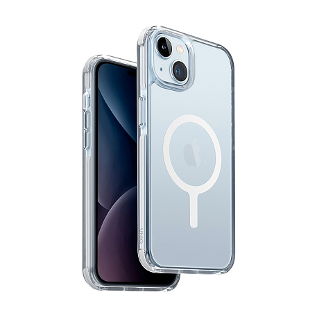 Клип-кейс (накладка) UNIQ Combat MagSafe для Apple iPhone 15 полиуретан, прозрачный - 2
