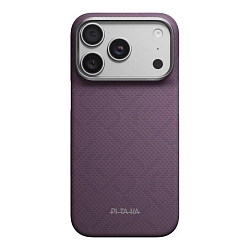 Клип-кейс (накладка) Pitaka Edge Case для Apple iPhone 18 Pro Max / 17 Pro Max кевлар (арамид), пурпурный (KI1822PM)