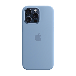 Клип-кейс (накладка) Apple Silicone Case MagSafe для Apple iPhone 15 Pro Max силикон, Winter Blue