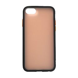 Клип-кейс (накладка) Shell для Apple iPhone 7 / 8 / SE 2020 / 2022 пластик, затемнённый с чёрной рамкой