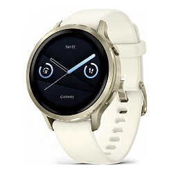Умные часы Garmin Venu 4 41mm лунно-золотистый (слоновая кость ремешок)
