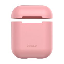 Кобура Baseus Ultrathin Series для Apple AirPods 2018 / 2019 силикон, розовый