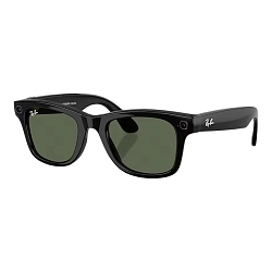 Умные очки Ray-Ban Wayfarer Gen 2 Shiny Black, G15 Green Solid Color, (53-22-155mm)