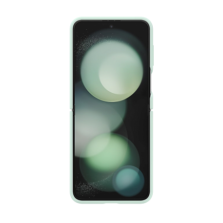 Клип-кейс (накладка) Samsung Silicone Case with Ring для Samsung Galaxy Z Flip 5 силикон, мятный - 3