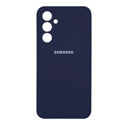Клип-кейс (накладка) Silicone cover закрытый для Samsung Galaxy S25 силикон, тёмно-синий