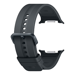 Ремешок Samsung Sport Band для Samsung Galaxy Watch 8/8 Classic/9 силикон,сталь чёрный (M/L)