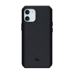 Клип-кейс (накладка) Pitaka MagEZ Case Pro 2 для Apple iPhone 12 Mini кевлар (арамид), чёрно-серый (полоска)