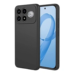 Клип-кейс (накладка) Silicone cover закрытый для Xiaomi Poco F8 Ultra 5G силикон, чёрный