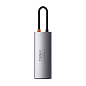 Адаптер-разветвитель для компьютера Baseus Metal Gleam Series/Starjoy (HDMI*1+USB3.0*3+PD*1) (5в1) серый - 3