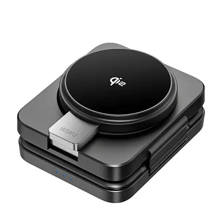 Беспроводное зарядное устройство WIWU Folding Wireless Charger QI2 3in1 15 Вт чёрный - 2
