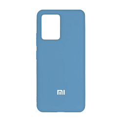 Клип-кейс (накладка) Silicone cover закрытый для Xiaomi Redmi Note 12 силикон, голубой