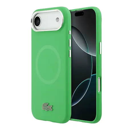 Клип-кейс (накладка) CG Mobile Lacoste Liquid Silicone Magsafe для Apple iPhone Air силикон, зелёный - 2