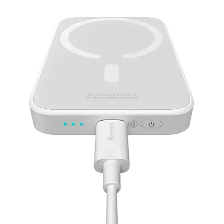 Внешний аккумулятор с беспроводной зарядкой Baseus Magnetic Wireless Charging 20000 мАч 20 Вт белый - 4
