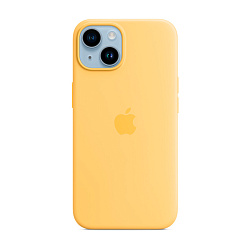 Клип-кейс (накладка) Silicone Case MagSafe для Apple iPhone 14 силикон, жёлтый