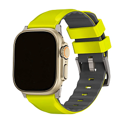 Ремешок UNIQ Linus Silicone для Apple Watch 44 / 45 / 46 / 49mm силикон лаймовый