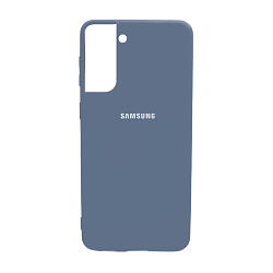 Клип-кейс (накладка) для Samsung Galaxy S21 Ultra силикон, серо-синий