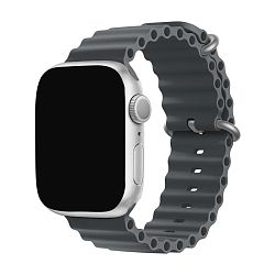 Ремешок Ocean Band для Apple Watch 38 / 40 / 41 / 42mm силикон графитовый