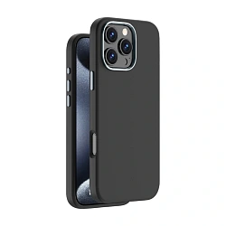 Клип-кейс (накладка) Deppa Liquid Silicone Pro Magsafe для Apple iPhone 16 Pro силикон, чёрный