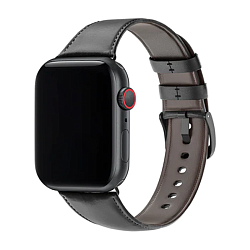 Ремешок WIWU Crazy Horse Leather для Apple Watch 38 / 40 / 41 / 42mm кожа чёрный