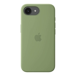 Клип-кейс (накладка) Silicone Case MagSafe для Apple iPhone 16e / 17e силикон, бледно-зелёный