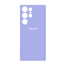 Клип-кейс (накладка) Silicone cover закрытый для Samsung Galaxy S24 Ultra силикон, лавандовый