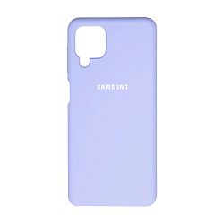 Клип-кейс (накладка) Silicone cover закрытый для Samsung Galaxy A12 / M12 силикон, лавандовый