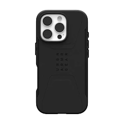 Клип-кейс (накладка) UAG Civilian Magsafe для Apple iPhone 16 Pro поликарбонат, чёрный