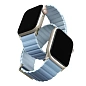 Магнитный браслет UNIQ Revix Premium Edition для Apple Watch 38 / 40 / 41 / 42mm искусственная кожа, силикон "арктический-голубой"