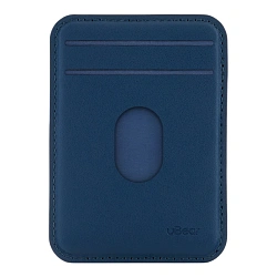 Кардхолдер uBear Split Geo (Find My) для Apple iPhone экокожа, синий