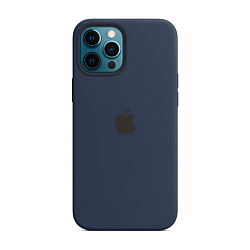 Клип-кейс (накладка) Silicone Case для Apple iPhone 12 Pro Max силикон, тёмно-синий