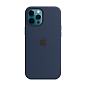 Клип-кейс (накладка) Silicone Case для Apple iPhone 12 Pro Max силикон, тёмно-синий