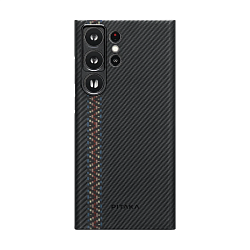 Клип-кейс (накладка) Pitaka Fusion Weaving MagEZ Case 3 для Samsung Galaxy S23 Ultra кевлар (арамид), "рапсодия"