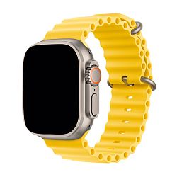 Ремешок Ocean Band для Apple Watch 44 / 45 / 46 / 49mm силикон жёлтый