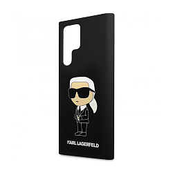 Клип-кейс (накладка) CG Mobile Lagerfeld Karl для Samsung Galaxy S24 Ultra силикон, "NFT 3D Karl" чёрный