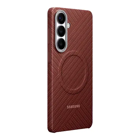 Клип-кейс (накладка) Samsung Carbon Magnet Case для Samsung Galaxy S26 Plus арамидное волкно, алюминий, поликарбонат, красный - 2