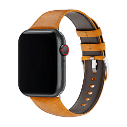 Ремешок WIWU Crazy Horse Leather для Apple Watch 44 / 45 / 46 / 49mm кожа коричневый