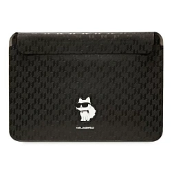 Чехол CG Mobile Lagerfeld Sleeve Monogram для Apple MacBook 14" искусственная кожа, "NFT 3D Choupette" чёрный