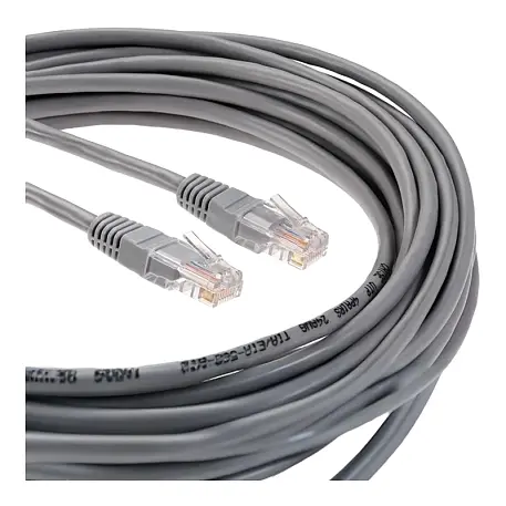 Патч-корд Telecom 5e RJ45 - RJ45 10 м, серый - 3