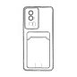 Клип-кейс (накладка) с визитницей для Xiaomi Poco F5 Pro 5G силикон, прозрачный
