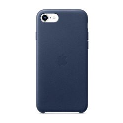 Клип-кейс (накладка) Apple Leather Case для Apple iPhone SE 2020 / 2022 кожа, Midnight Blue