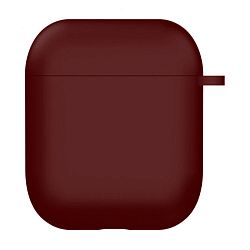Кобура Silicon Protection Case для Apple AirPods 2018 / 2019 силикон, тёмно-бордовый