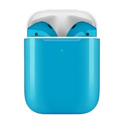 Беспроводные наушники Apple AirPods 2 с зарядным футляром голубой (MV7N2)