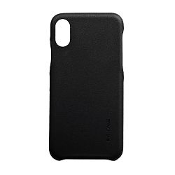 Клип-кейс (накладка) G-Case Noble Series для Apple iPhone X кожа, чёрный