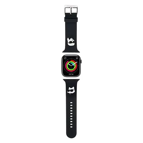 Ремешок CG Mobile Karl Lagerfeld 3D Rubber NFT Karl and Choupette Head для Apple Watch 38 / 40 / 41 / 42mm силикон чёрный - 2