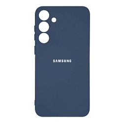 Клип-кейс (накладка) Silicone cover закрытый для Samsung Galaxy S25 FE силикон, тёмно-синий