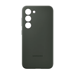 Клип-кейс (накладка) Samsung Silicone Case для Samsung Galaxy S23 поликарбонат, силикон, хаки