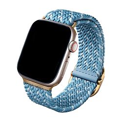 Плетёный монобраслет UNIQ Aspen для Apple Watch 38 / 40 / 41 / 42mm нейлон лазурно-голубой