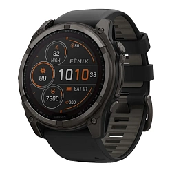 Умные часы Garmin Fenix 8 51mm Solar серый (чёрно-серый ремешок)