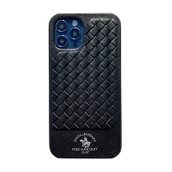 Клип-кейс (накладка) Santa Barbara Polo Racquet Club для Apple iPhone 12 Pro Max кожа, чёрный