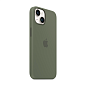 Клип-кейс (накладка) Silicone Case MagSafe для Apple iPhone 14 силикон, оливковый - 3